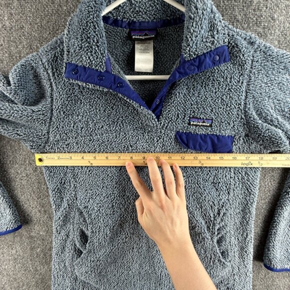 Patagonia Fleece Jacket Women Blue 1/4 Snap Small Soft Pullover Polyester Adult - Picture 6 of 16